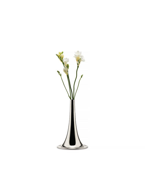 Trumpet silver-plated brass Flower vase Alessi 2