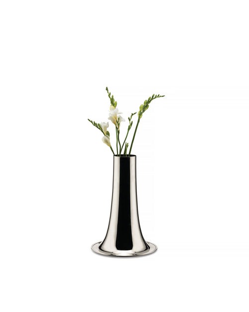 Trumpet silver-plated brass Flower vase Alessi 2