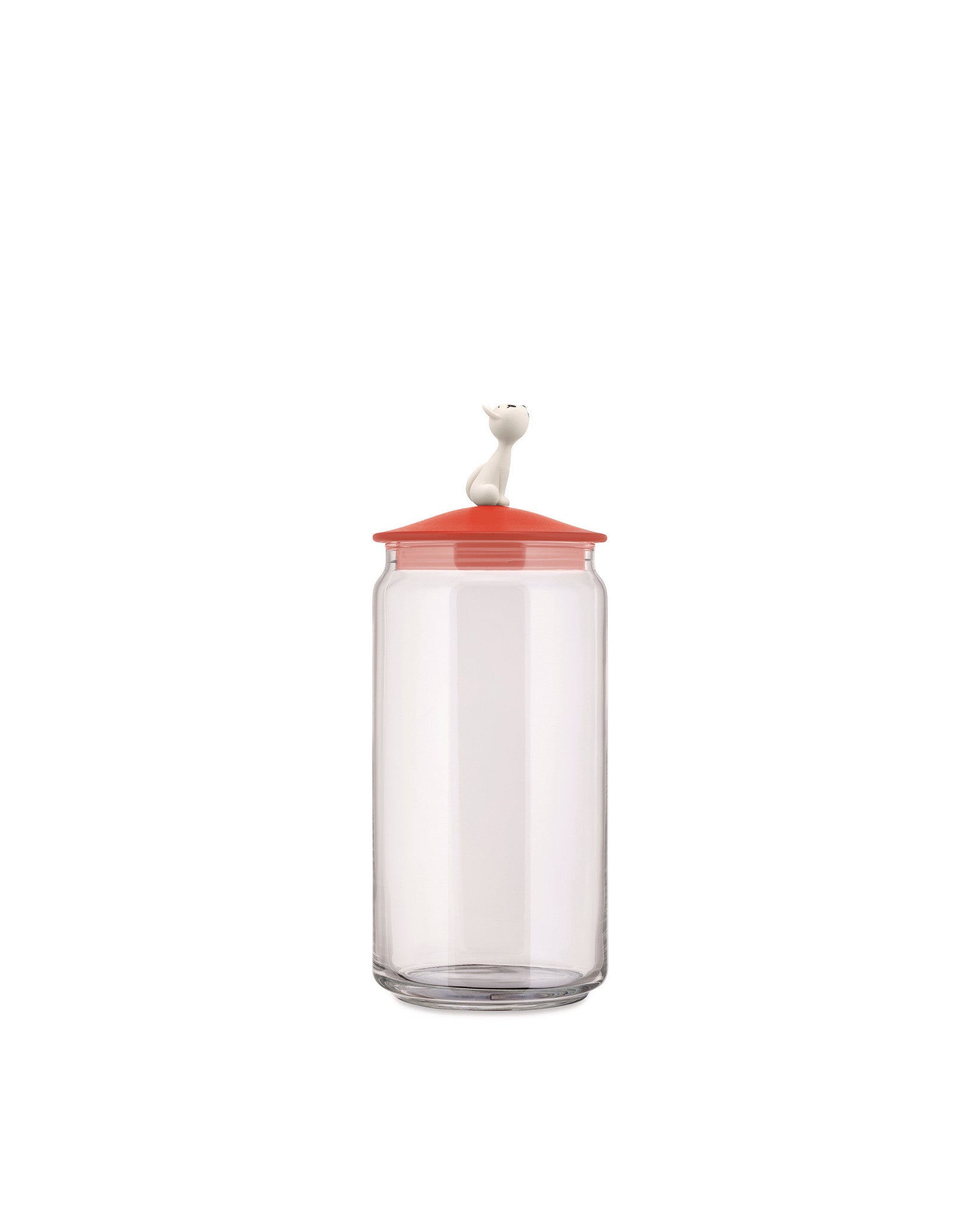 MiòJar Red Orange Jar for cat food Alessi