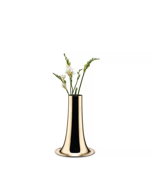 Trumpet silver-plated brass Flower vase Alessi 3
