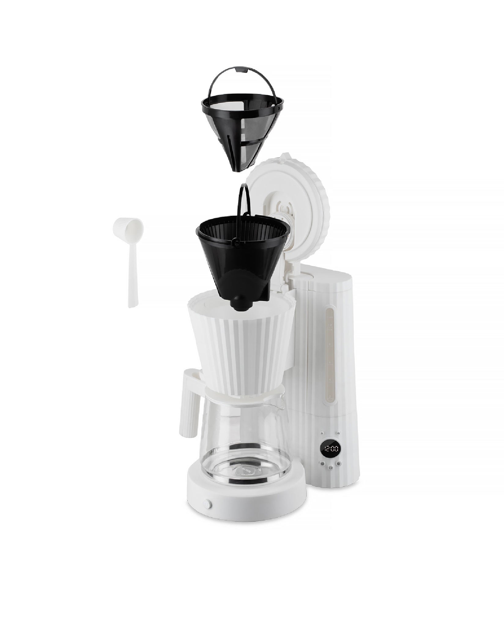 Plissé white Drip coffee maker. European plug. Alessi 5