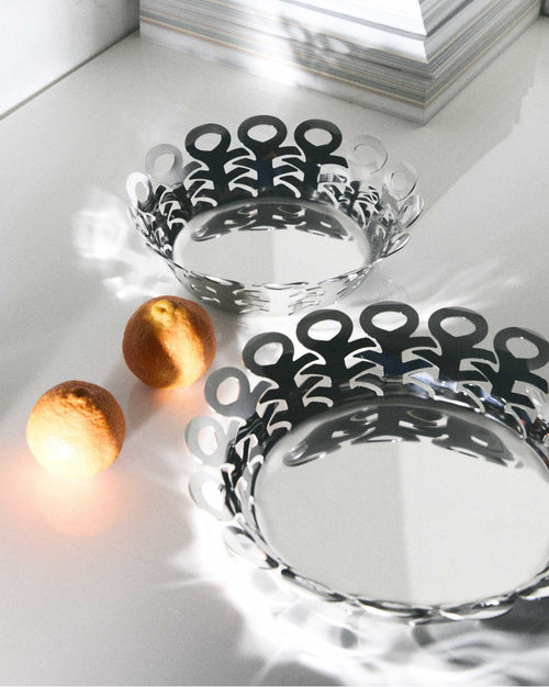 Vimini stainless steel, cm 21 || inch 8¼″ Basket Alessi