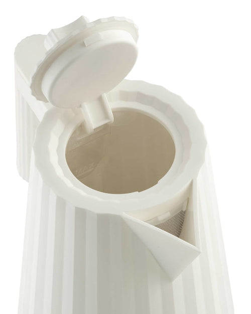 Plissé white Electric kettle. European plug Alessi