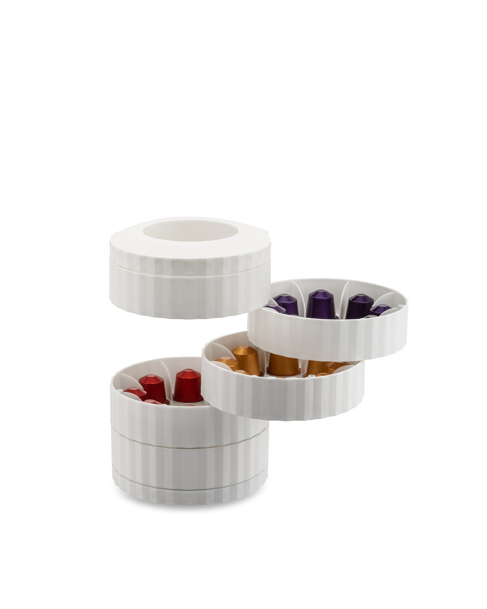 Plissé white Capsule holder Alessi