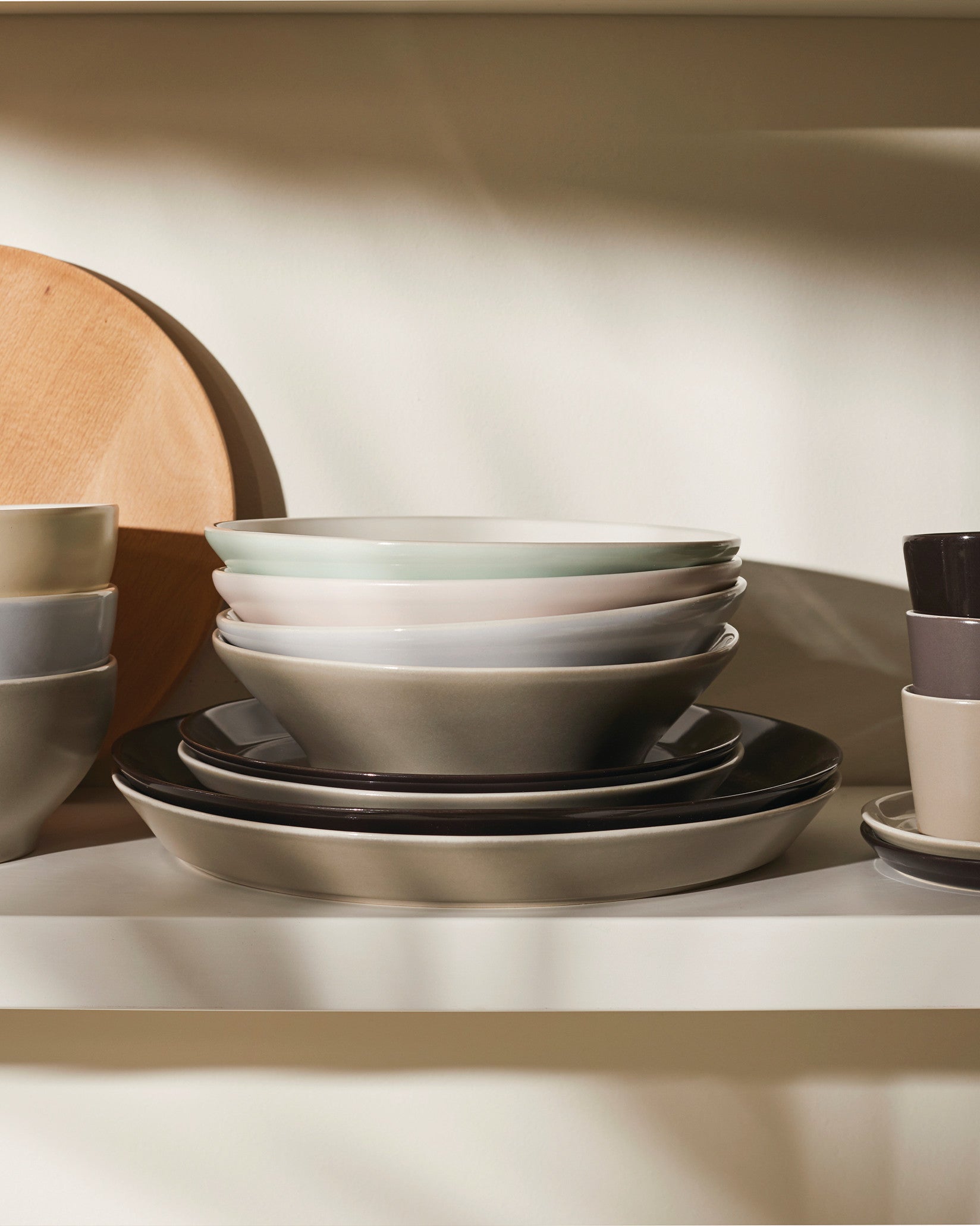 Tonale Light Grey Side plate. 4 pieces Alessi