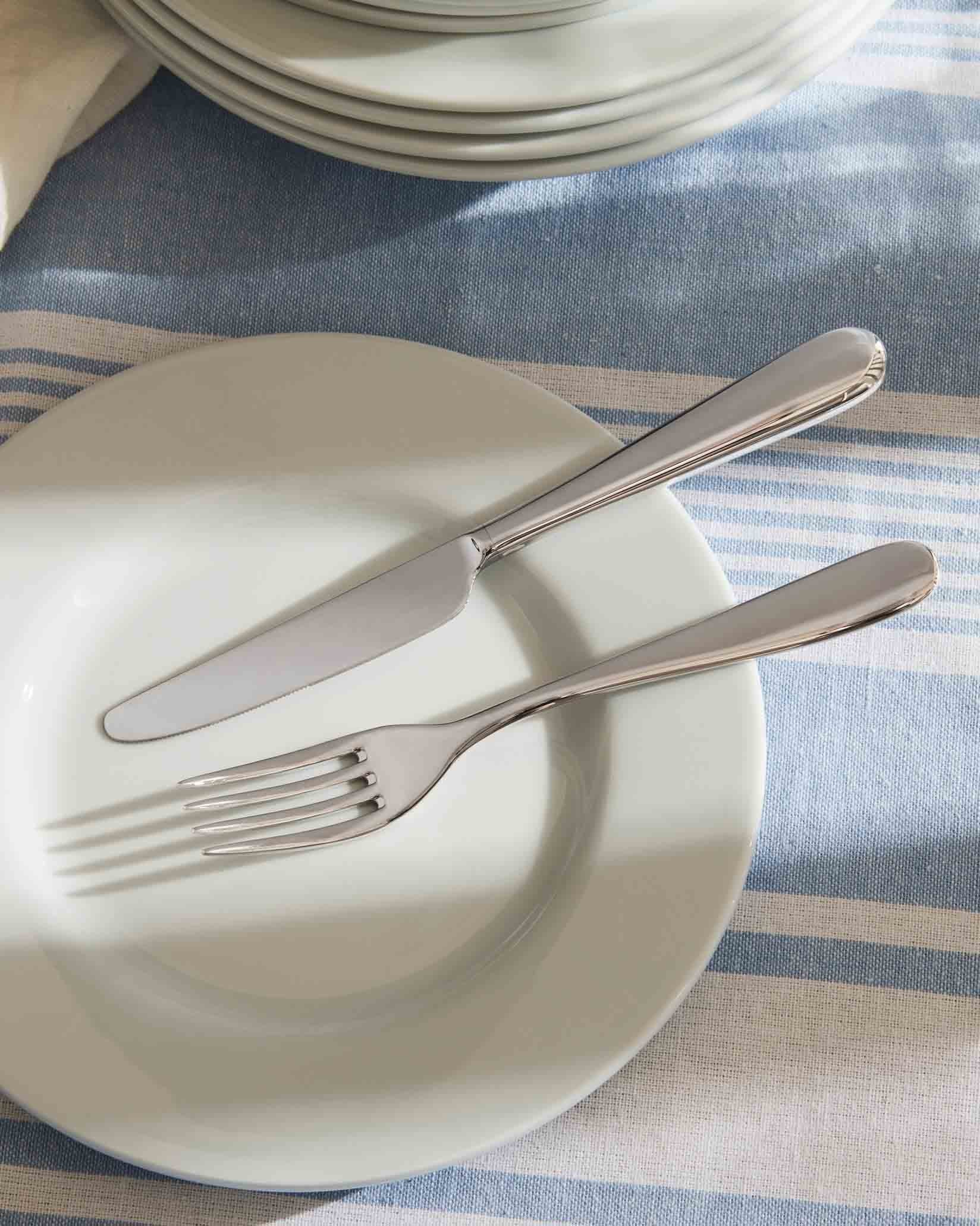Nuovo Milano hollow handle Dessert knife. 6 pieces Alessi 1