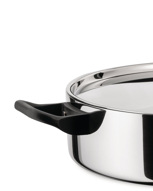 La Cintura di Orione Ø cm 24.00 || Ø inch 9½″ Low casserole with two handles Alessi