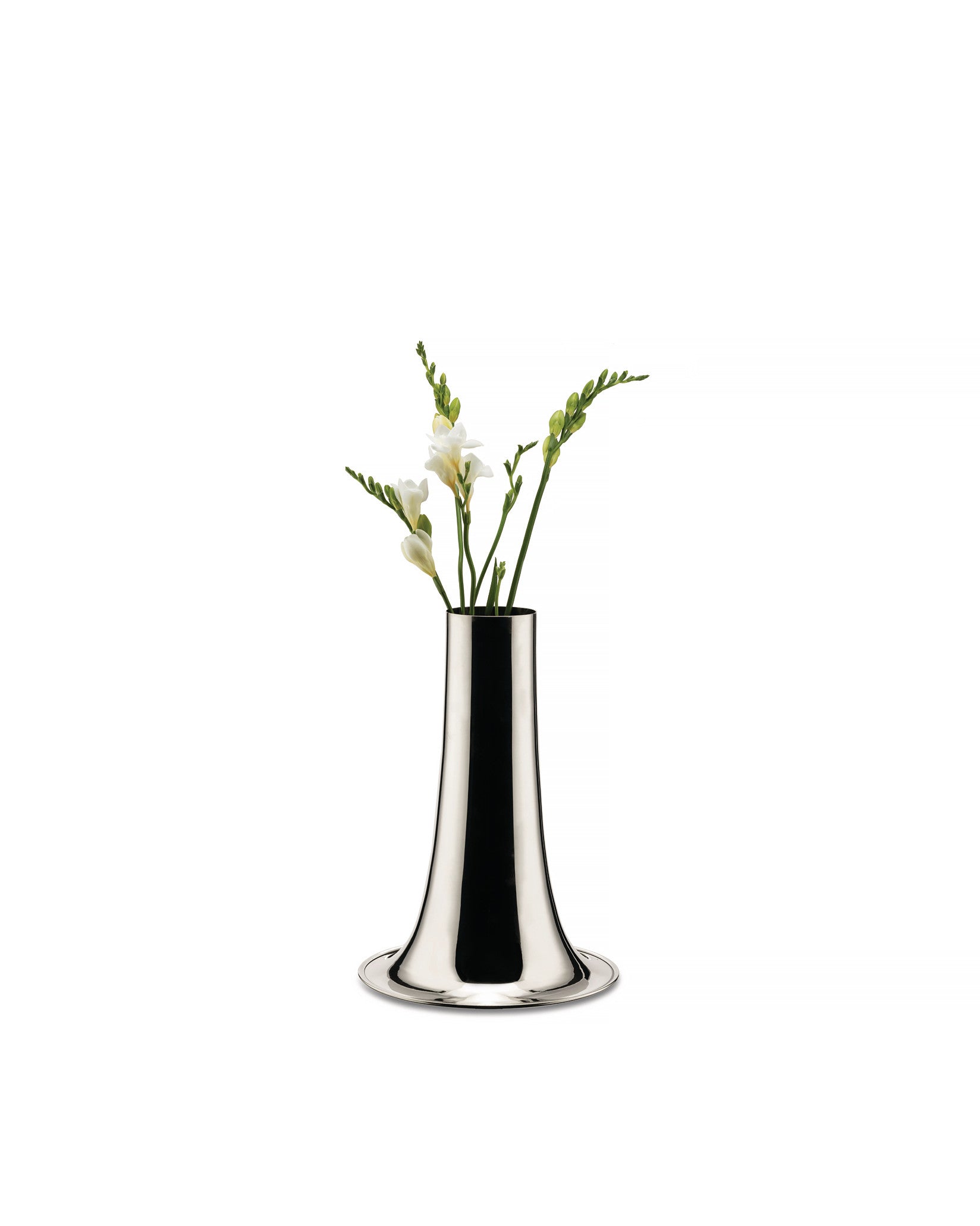 Trumpet silver-plated brass Flower vase Alessi 2