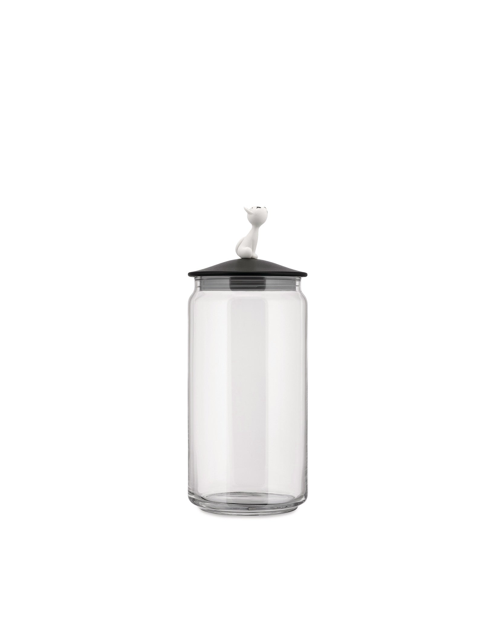 MiòJar black Jar for cat food Alessi