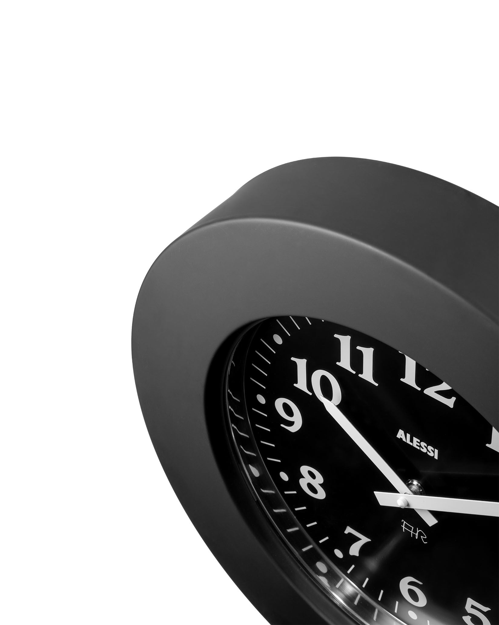 Momento black Wall clock Alessi