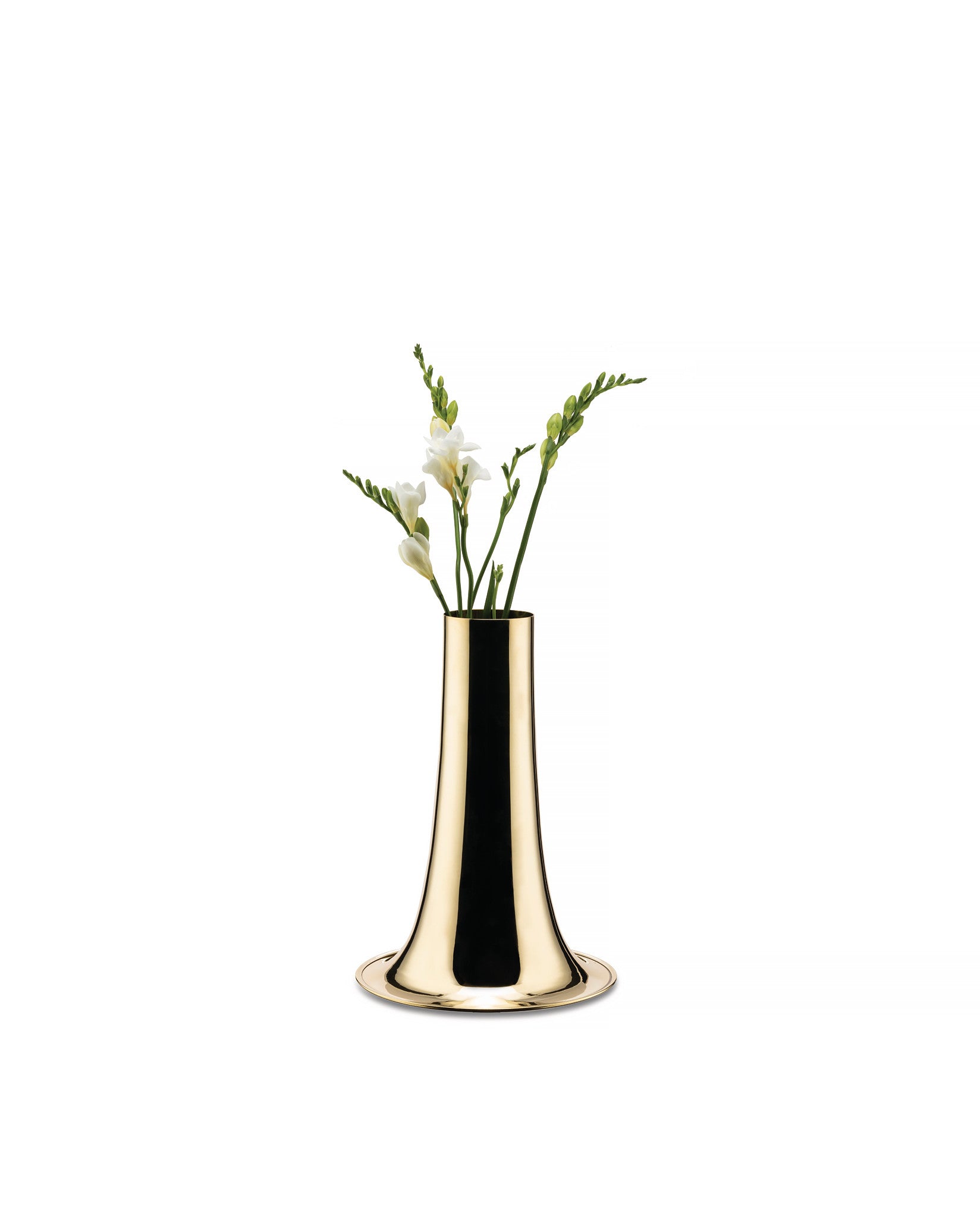 Trumpet silver-plated brass Flower vase Alessi 3