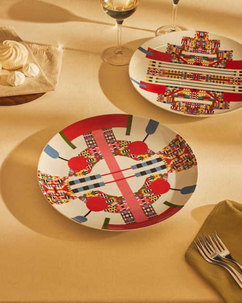 Holyhedrics decoration 1, porcelain Pastry plate Alessi