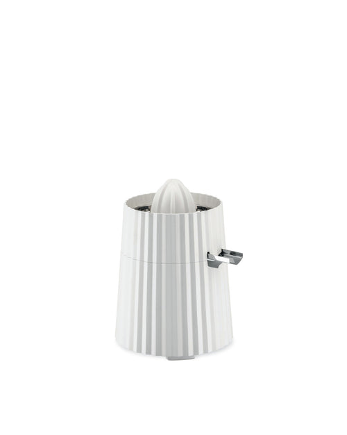Plissé white Electric citrus-squeezer. European plug Alessi