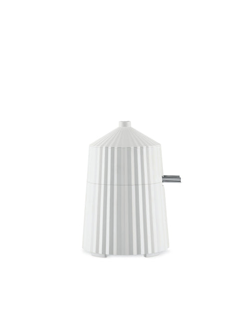 Plissé white Electric citrus-squeezer. European plug Alessi
