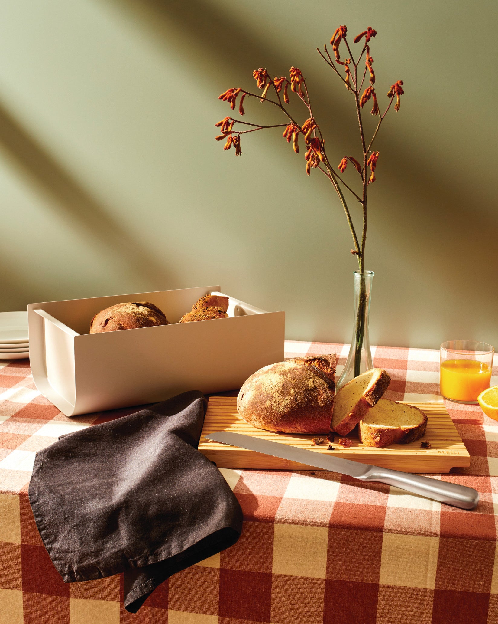 Mattina Dark Grey Bread bin Alessi 1